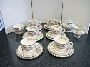 Antique 1913 Copeland Spode Chinese Rose tea Set 21 piece - Picture 1 of 8