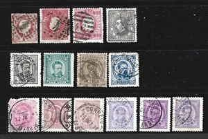 PORTUGAL - 1870-1887 - KÖNIG LUIZ AUSGABEN - 15 VERSCHIEDENE - GEBRAUCHT - Bild 1 von 2