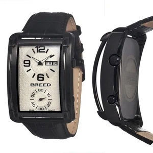 Reloj Breed para hombre Aston negro correa de cuero de cocodrilo en relieve BRD3804 - Imagen 1 de 1