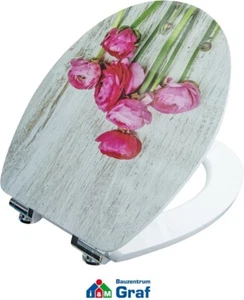 CORNAT WC-Sitz MDF Toilettensitz "BLUMENGRUSS" mit Absenkautomatik /#82200761 - Bild 1 von 7