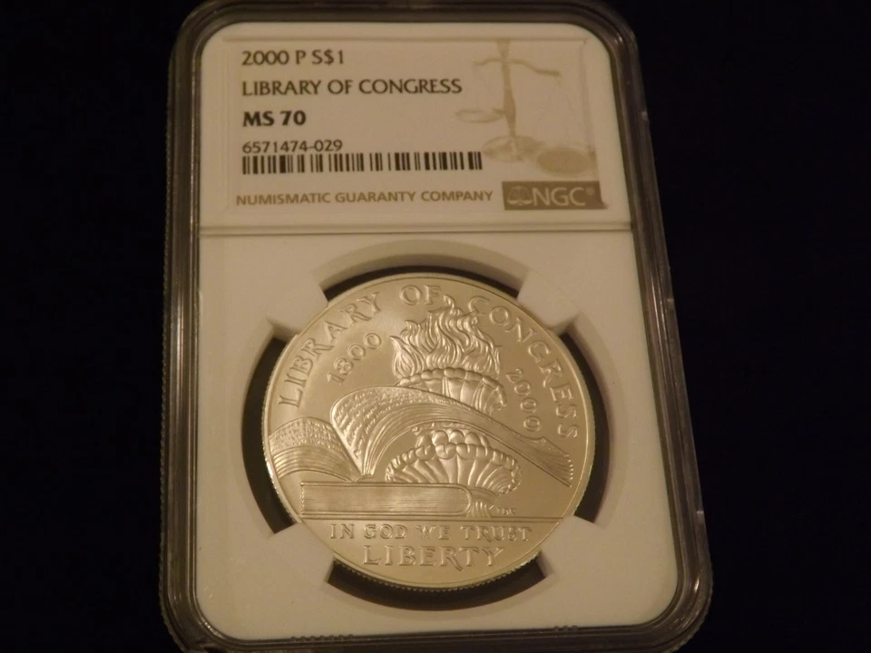 2000-P   Library Of Congress          NGC MS  70 - Image 1 of 2