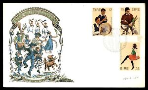 Mayfairstamps Ireland FDC 1980 Playing Music Instruments and Dancing First Day C