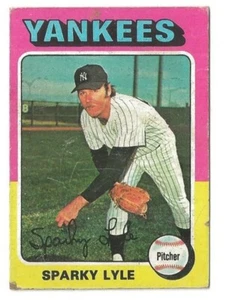 1975 TOPPS MINI BASEBALL #485 SPARKY LYLE YANKEES VG CENTERED L@@K - Picture 1 of 1