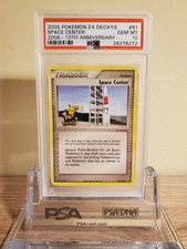 Pokemon PSA 10 2005 EX Deoxys 91 Space Center 10th Anniversary POP 23
