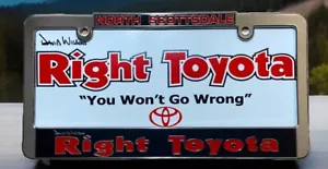 Rechts Toyota Kennzeichenrahmen Auto Arizona Scottsdale NEU Tacoma - Bild 1 von 6