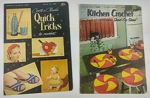 Vintage Book Quick Tricks Crochet Book And Kitchen Crochet Speed Cro Sheen  pp - Picture 1 of 3