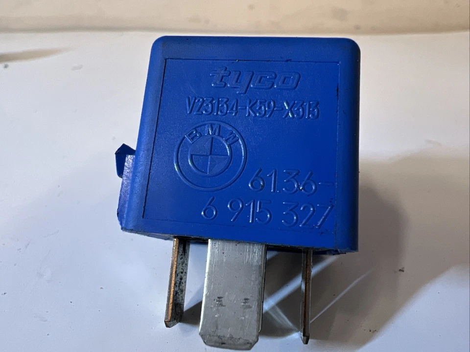 Relé genuino BMW hacer contacto azul cielo 61.36-6 915 327 TYCO V23134-K59-X313 Foto 1 de 4