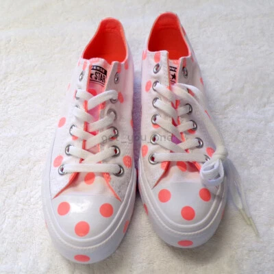 全新无标签 Converse 女式 Chuck Taylor CTAS OX 波尔卡圆点鞋 7 码运动鞋 560629F — 第 1/4 张图片