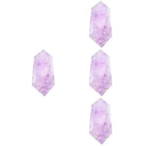 4 Pcs Amethyst Column Hanging Crystals for Decoration Jewelry - Picture 1 of 12