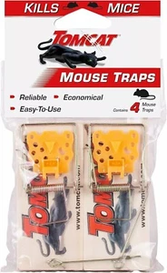 Tomcat Mouse Traps (Wooden), 4 Traps - Picture 1 of 3