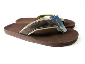 Club Room Men's Flip Flops Brown Multi Suede ELM4326BR Size XXL 13 - Bild 1 von 4