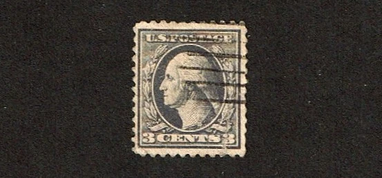 1908-09 U.S. Regular Issue 3c Washington D.L. Wkm Sc#333  Used Scarce - Image 1 of 1