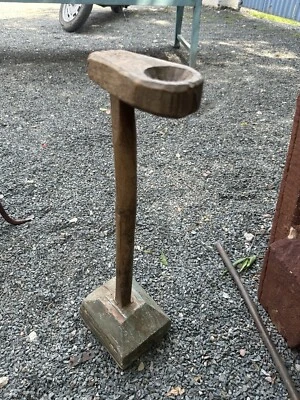 Ancient Old Wooden Hand Carved Beautiful Rustic Beautiful Candle Stand - Image 1 of 4