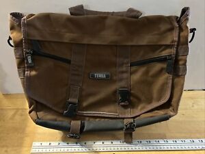 TENBA Camera Bag Messenger Laptop Bag Padded Brown No Shoulder Strap Or Dividers
