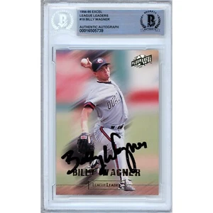 1994-95 Fleer Excel #19 Billy Wagner Signed Card AUTO RC Beckett Slab Astros HOF - Picture 1 of 5