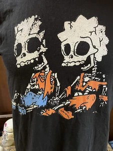 Camiseta Original Los Simpson Bart & Lisa Skeleton Bones - Talla Mediana Halloween - Imagen 1 de 9