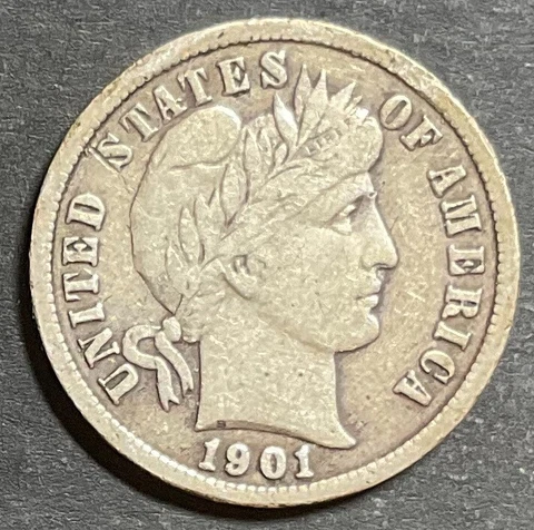 1901-S Barber Liberty Dime key date rare great silver collection coin i244 Cover