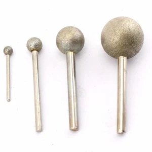 15-50mm Dia Spherical Head Diamond Grinding Bit Coated Mounted Points Round Ball - Picture 1 of 15