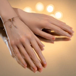 Left/Right Silicone Prosthetic Hand Model High Simulation 31cm Nail 3D Display - Picture 1 of 12