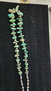 navajo pearl and turquoise necklace - Picture 1 of 8