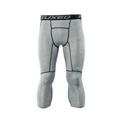 Men's Sports Camouflage Compression Bottoms 3/4 Running Leggings Stretchy - Image 1 of 4