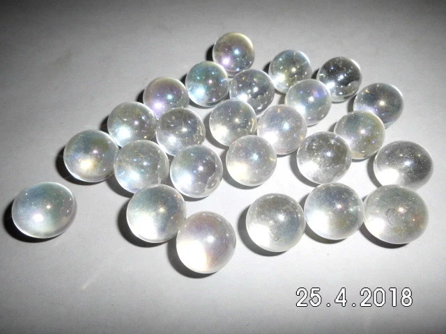 HOUSE OF MARBLES 25 Murmeln Seifenblase klar 14mm aus Glas, Glasmurmel, Glaskugel (126100)