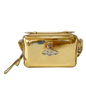 VIVIENNE WESTWOOD Gold Patent Leather Camera Bag - Bild 1 von 14