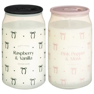 Luxury Scented Candle – Elegant Home Fragrance with Soft Pink or Black Bow - Picture 1 of 15