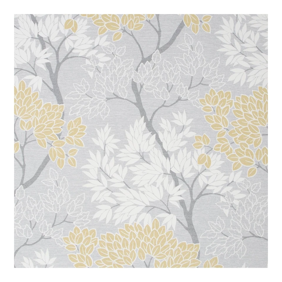 Fresco Wallpaper Lykkes Tree Ochre Floral - Image 1 of 4