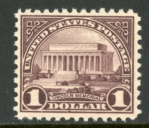 USA 1923 Lincoln Memorial $1.00 Perf 11 Flat Press Scott # 571 MNH Q204 - Picture 1 of 6