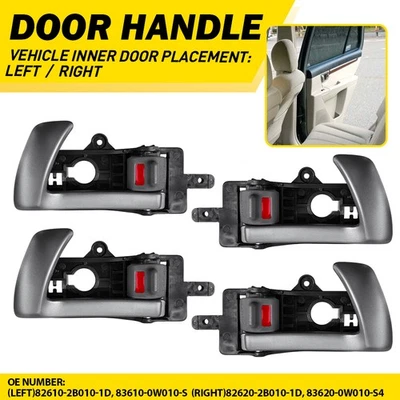 of Set Inner For 4 Door Santa Handle Hyundai 2007-2012 Fe Front Rear Left Right - Image 1 of 4
