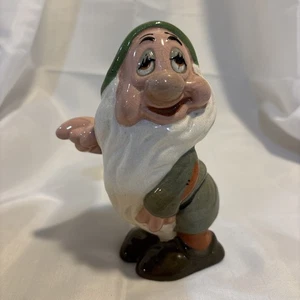 VTG Evan K Shaw American Pottery Disney Sleepy Snow White Seven Dwarfs Figurine - Picture 1 of 5
