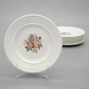 Wedgwood Edme Cavalier Meadow 8-Bread/Butter 6.5" Plates Set Vintage - England - Picture 1 of 8