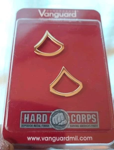 Prendedores de oficial del ejército de los Estados Unidos Vanguard Hard Corps Chev 22K privados primera clase - Imagen 1 de 3