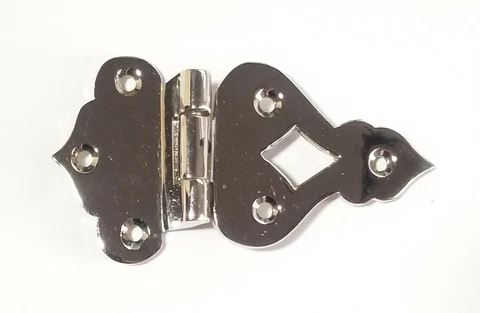 Vintage Stainless Steel Decorative Box Cabinet Door Off Set Hinge SINGLE ONLY Cover