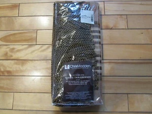 NWT CHRIST MADDEN JACOB CHOCOLATE JACOBEAN 13"x72" TABLE RUNNER JC PENNEY FRINGE - Picture 1 of 6