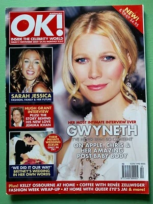 OK! Australia Nov-2004 GWYNETH PALTROW Britney Spears Delta Goodrem Hugh Grant - Image 1 of 2