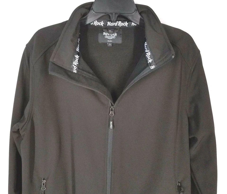 HARD ROCK Biloxi Men's Outdoor All Weather Jacket Size Large (L) Black Full Zip - Image 1 of 1