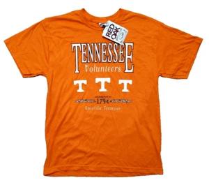 New Tennessee Volunteers T-Shirt Medium Short Sleeve Orange Crew Neck NWT - Picture 1 of 8