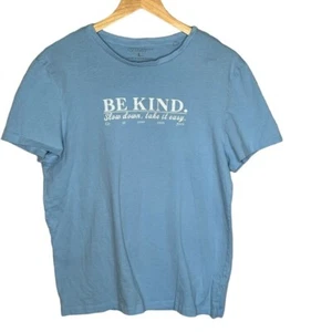 Be Kind Tee Blau Kurzarm Rundhals T-Shirt Damen Large Primark Cares - Bild 1 von 10