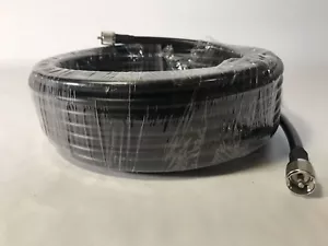 USA MADE!! 50FT LMR-400 COAX COAXIAL ULTRA LOW LOSS CABLE w/ MALE PL-259 CB HAM - Picture 1 of 3