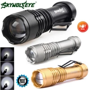 Tactical LED Flashlight Super Bright T6 Zoom 20000LM Q5 AA/14500 3Mode Torch - Picture 1 of 15