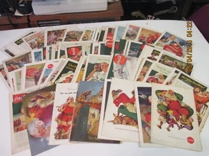 122 Vintage 1930s-1960 Coca Cola Ads National Geos 26 santa 96 other----2 - Picture 1 of 1