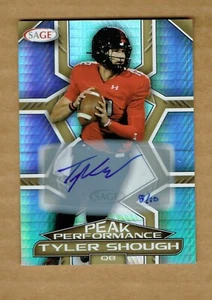 2024 SAGE TYLER SHOUGH Peak Performance Autograph 8/10 Rookie Auto SSP - Picture 1 of 2