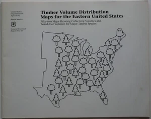 1992 TIMBER VOLUME DISTRIBUTION MAPS Eastern United States USDA Forest Service - Picture 1 of 6