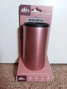 HydraPeak 12 oz Slim Can Cooler PINK/COPPER Sweat Free Double Walled FREE SHIP - Picture 1 of 2
