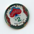 2.00 Chip from the Garden City Casino San Jose California Sun Mold
