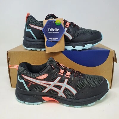 Wmns Asics Gel Venture 8 Trail Running Shoe / Black Blue / 1012A708 008 / Size 5 - Image 1 of 4
