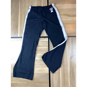 Limited Too Track Pants Athletic Side Stripe Black White Girls Size 12 - Picture 1 of 7
