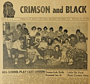 Fort Madison Iowa High School Newspapers Crimson Black (30+) Football 1950s - Picture 1 of 17